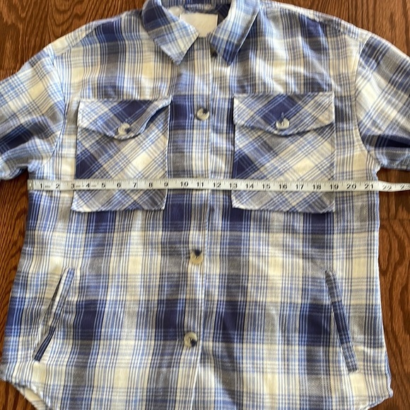 ASHLEY by 26 International women’s Plaid button down SHACKET / shirt relaxed SM - Picture 10 of 15